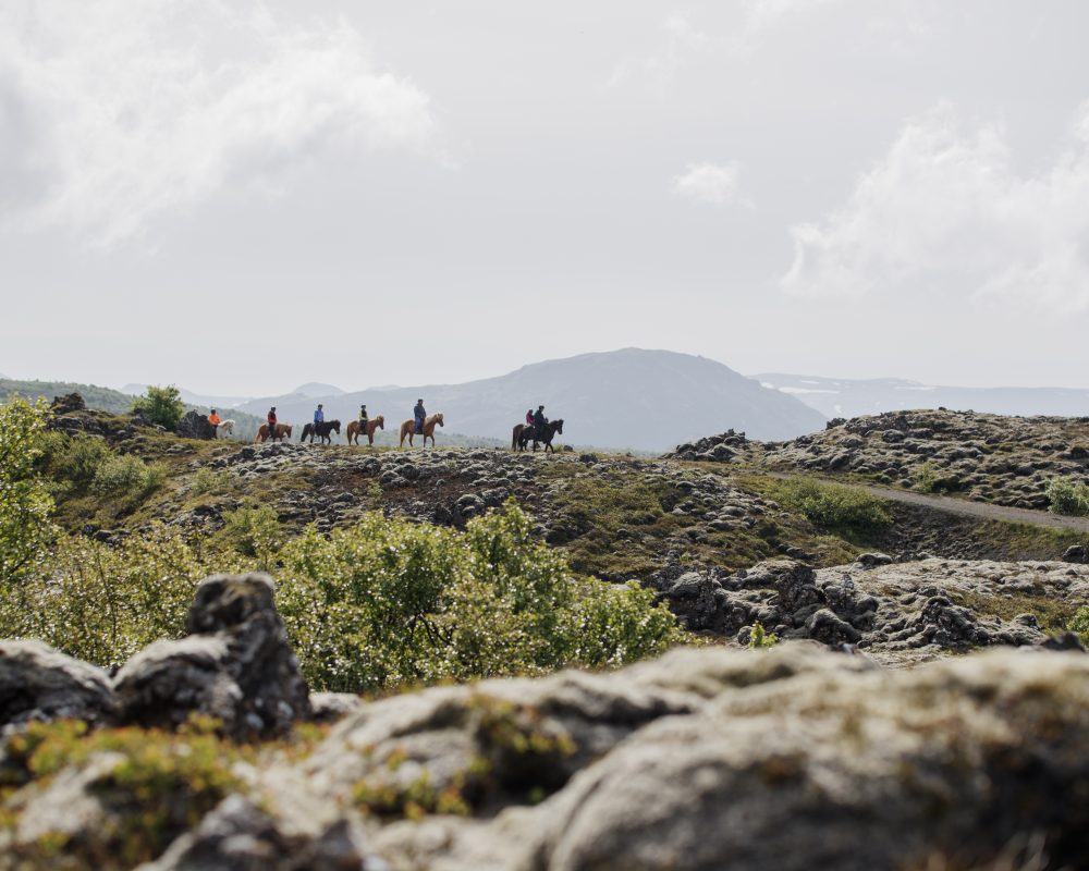 Riding through Lava fields